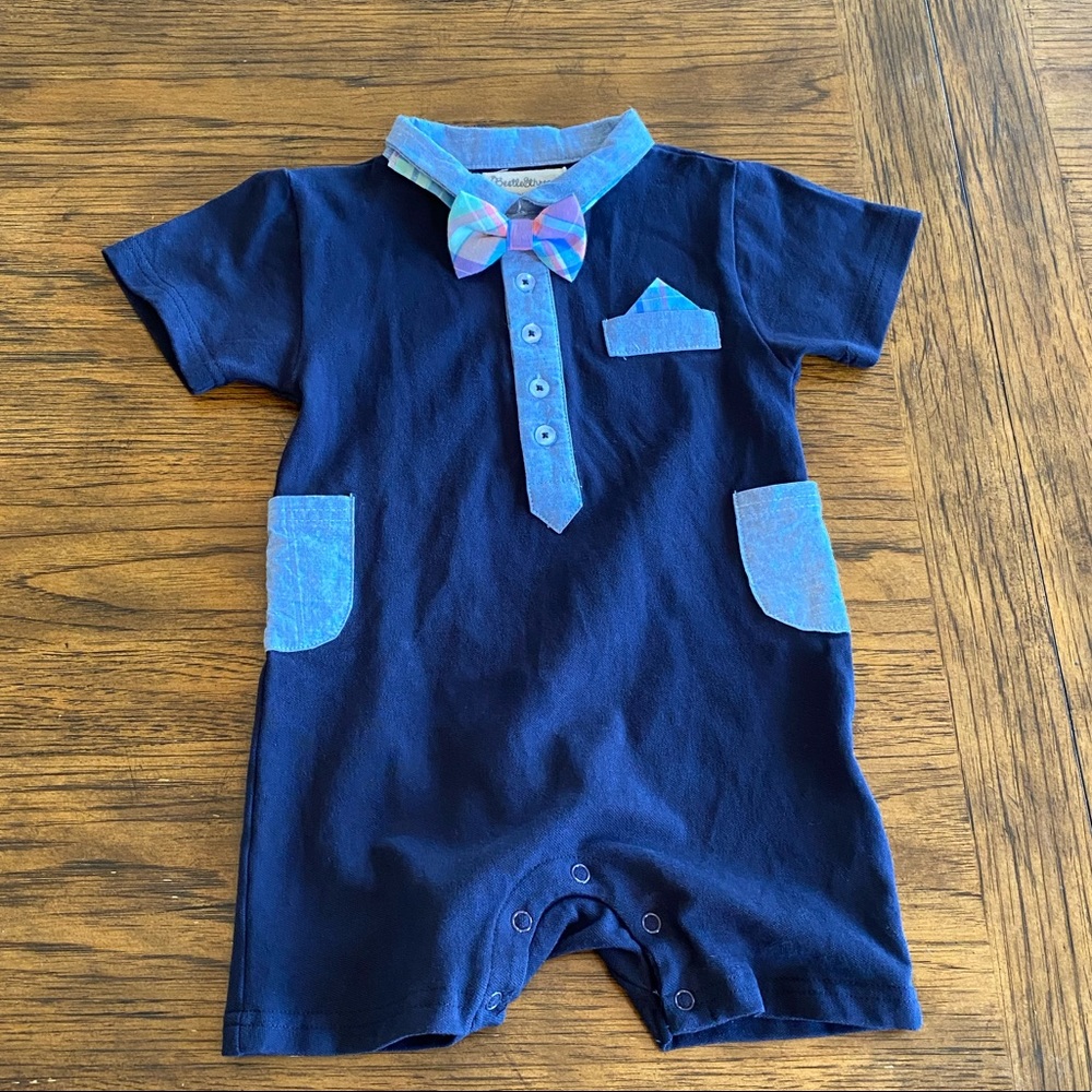 Spring Easter Bow Tie Coverall